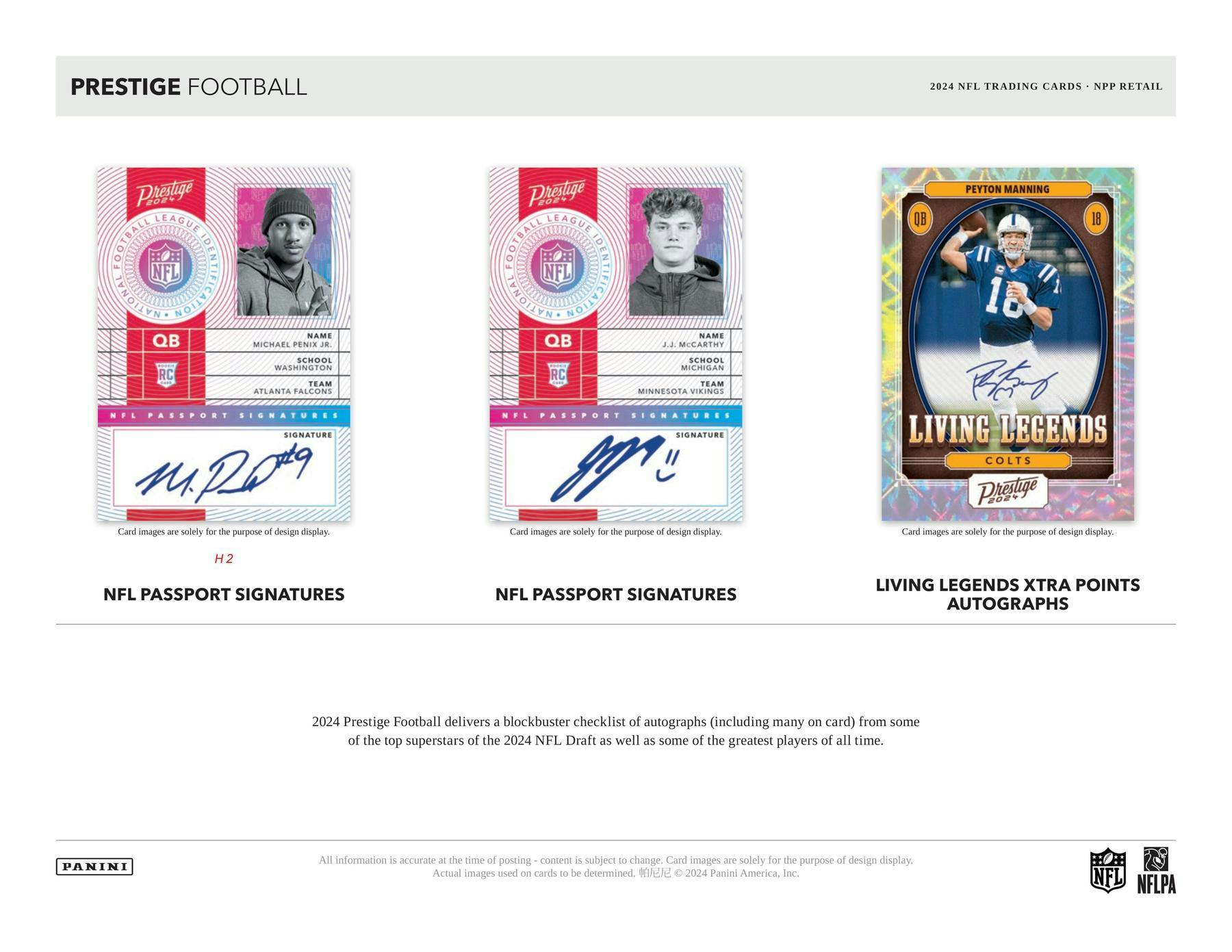 2024 Panini Prestige Football Blaster Box (8 Rookies + 1 Numbered + Diamond Parallels) - NFL Blaster Box