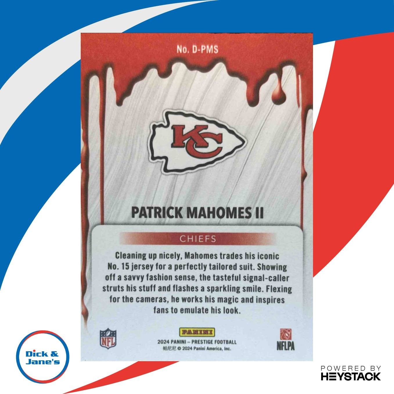 2024 Panini Prestige Patrick Mahomes II NFL Drip #D-PMS Kansas City Chiefs - Sports Cards