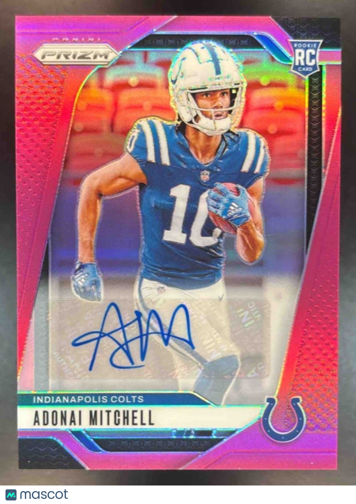 2024 Panini Prizm Adonai Mitchell Auto Pink #303 RC Indianapolis Colts - Sports Cards