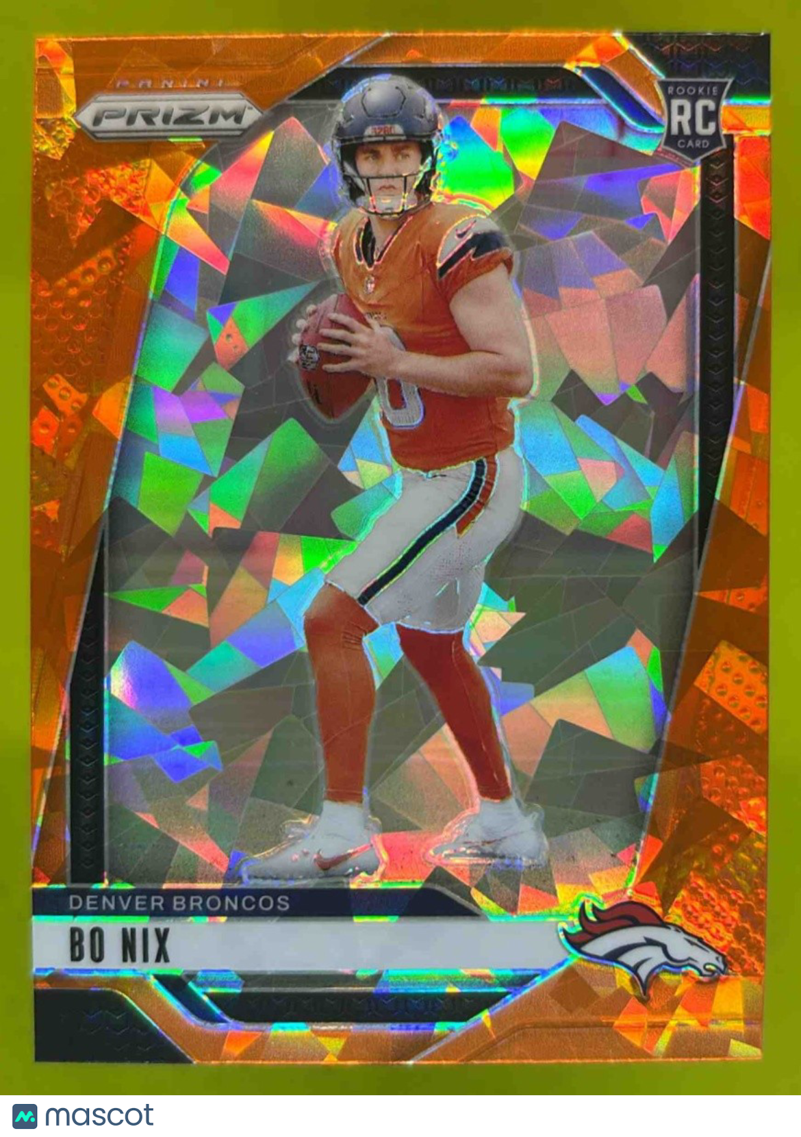2024 Panini Prizm Bo Nix Orange Ice #309 RC Denver Broncos Rookie Card Sports Cards