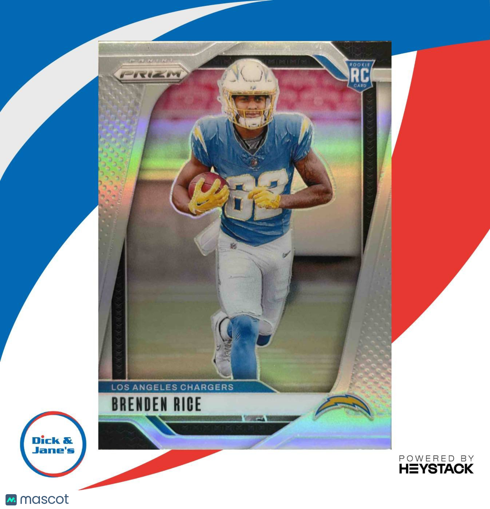 2024 Panini Prizm Brenden Rice HOLO Silver #313 RC Los Angeles Chargers - Sports Cards