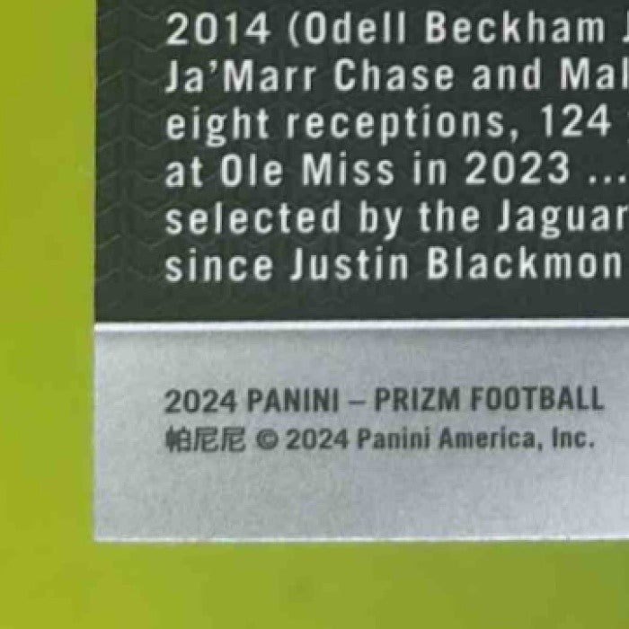 2024 Panini Prizm Brian Thomas Jr. Rookie Variations Green Wave RC VAR Jaguars - Sports Cards