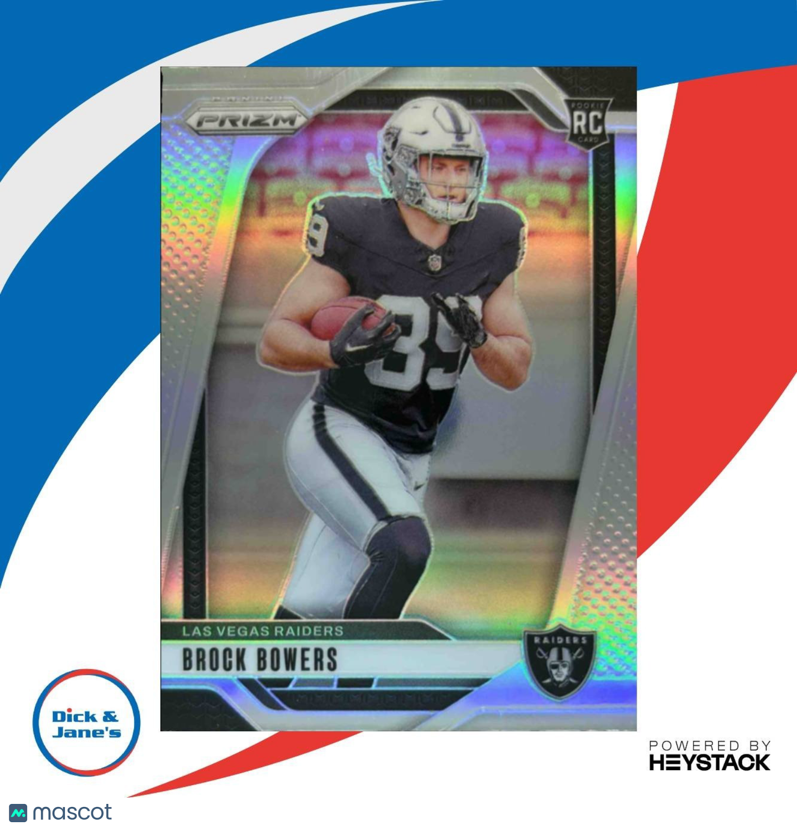 2024 Panini Prizm Brock Bowers Silver #315 RC Las Vegas Raiders - Sports Cards