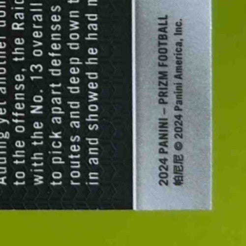 2024 Panini Prizm Brock Bowers Silver #315 RC Las Vegas Raiders - Sports Cards