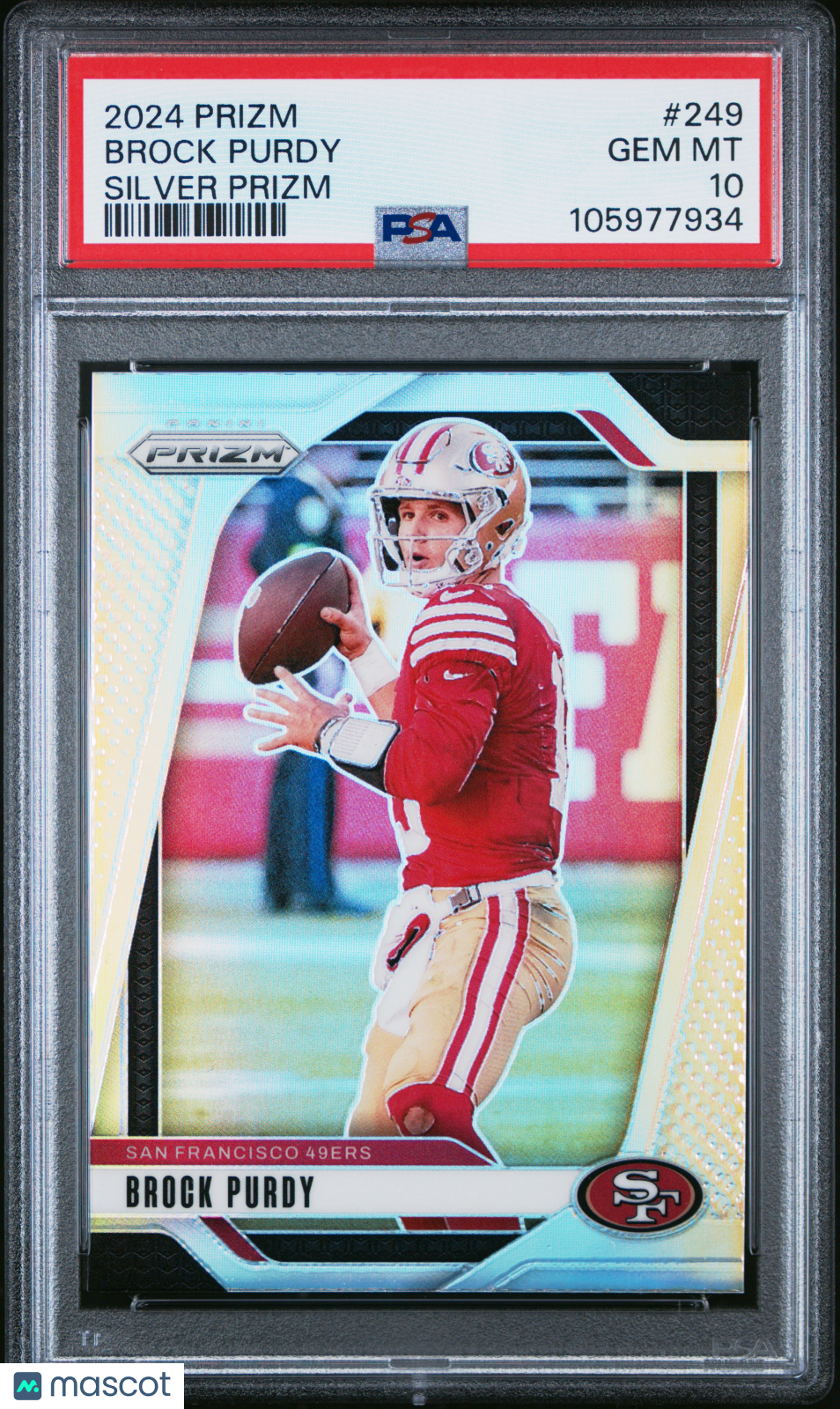 2024 Panini Prizm Brock Purdy Silver #249 PSA 10 GEM MINT San Francisco 49ers - Graded Sports Cards