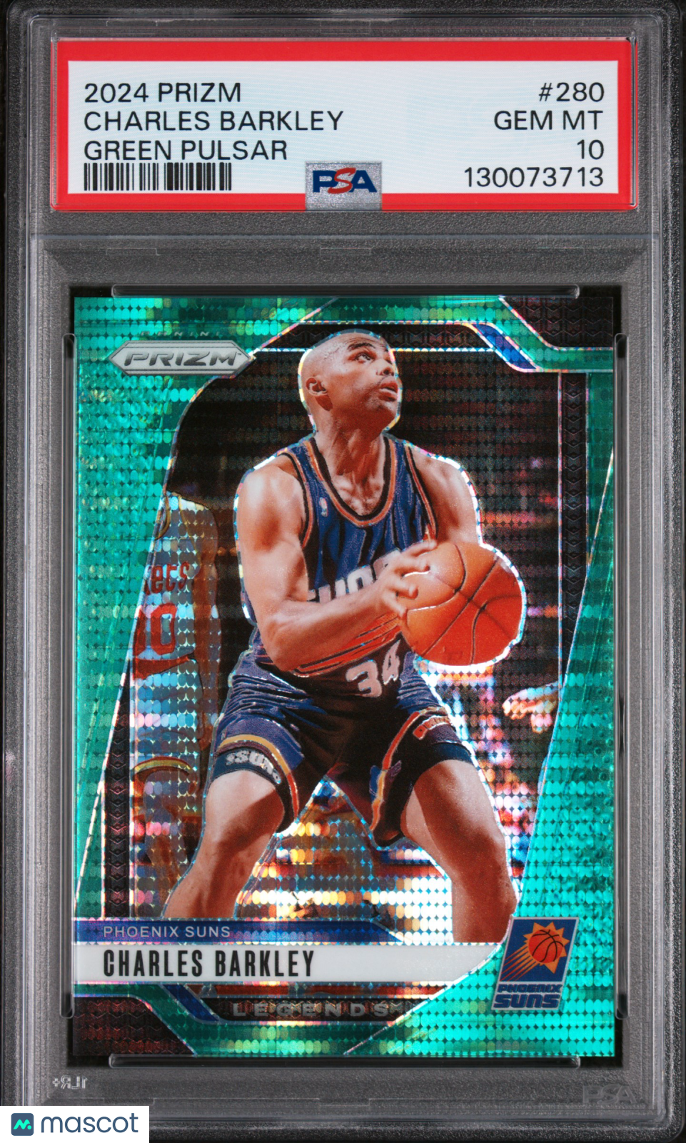 2024 Panini Prizm Charles Barkley Green Pulsar #280 PSA 10 - Graded Sports Cards