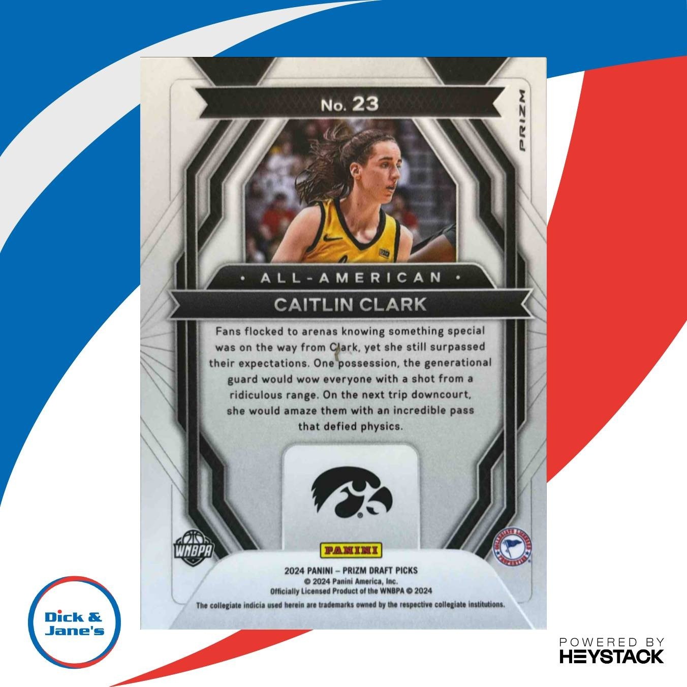 2024 Panini Prizm Collegiate Caitlin Clark All American Green #23 RC Hawkeyes - Sports Cards