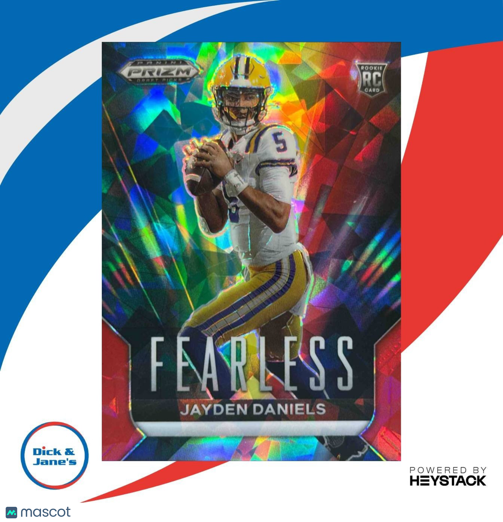 2024 Panini Prizm Collegiate Draft Picks Jayden Daniels Fearless Red Ice Tigers - Sports Cards