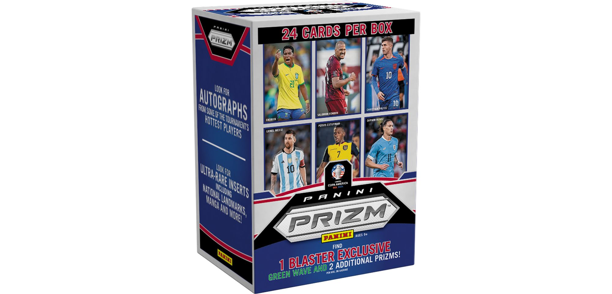 2024 Panini Prizm Copa America Blaster Box (Green Wave + 2 Other Prizms) - Soccer