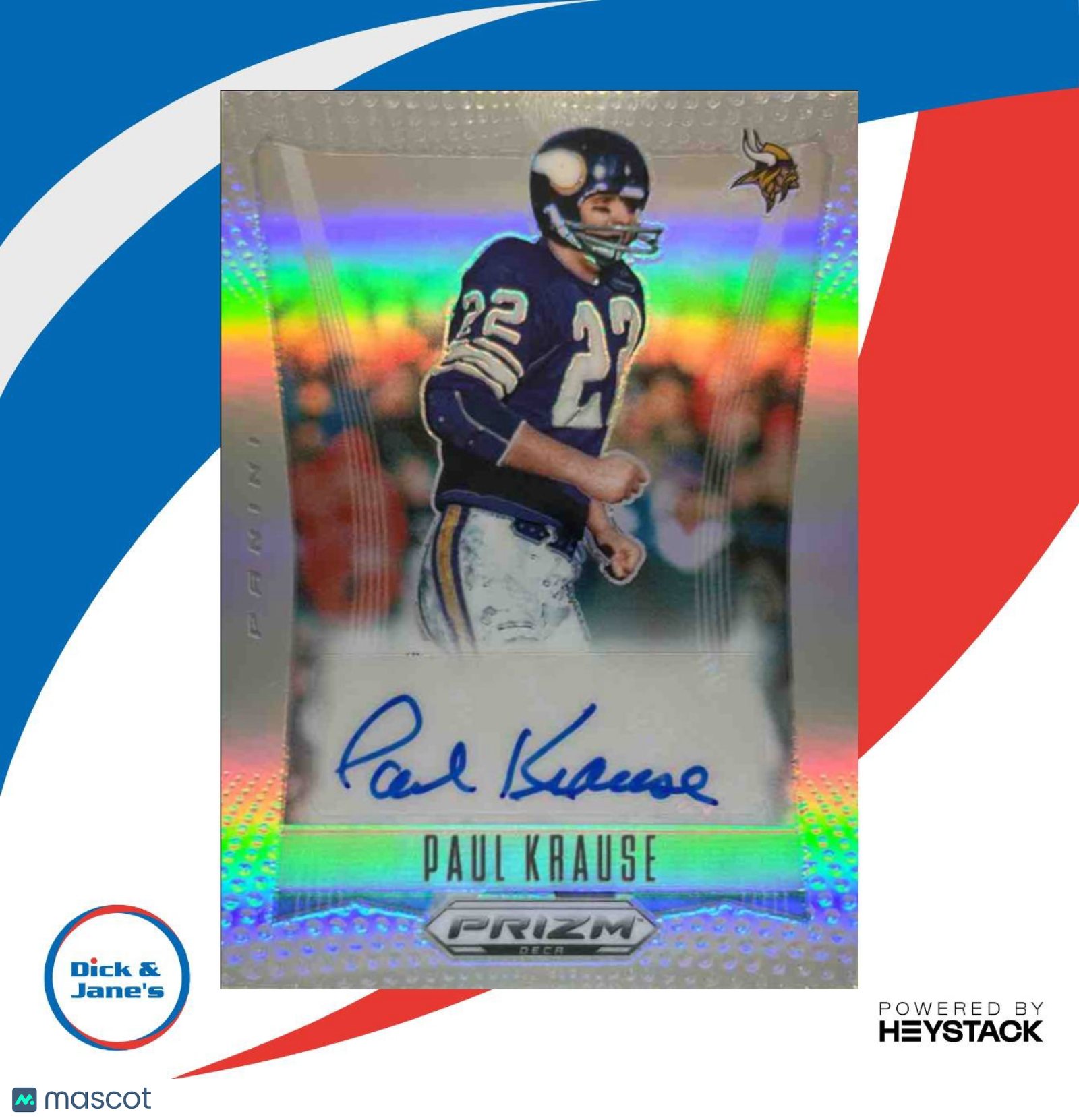 2024 Panini Prizm Deca Paul Krause Signatures Silver Auto Minnesota Vikings - Sports Cards