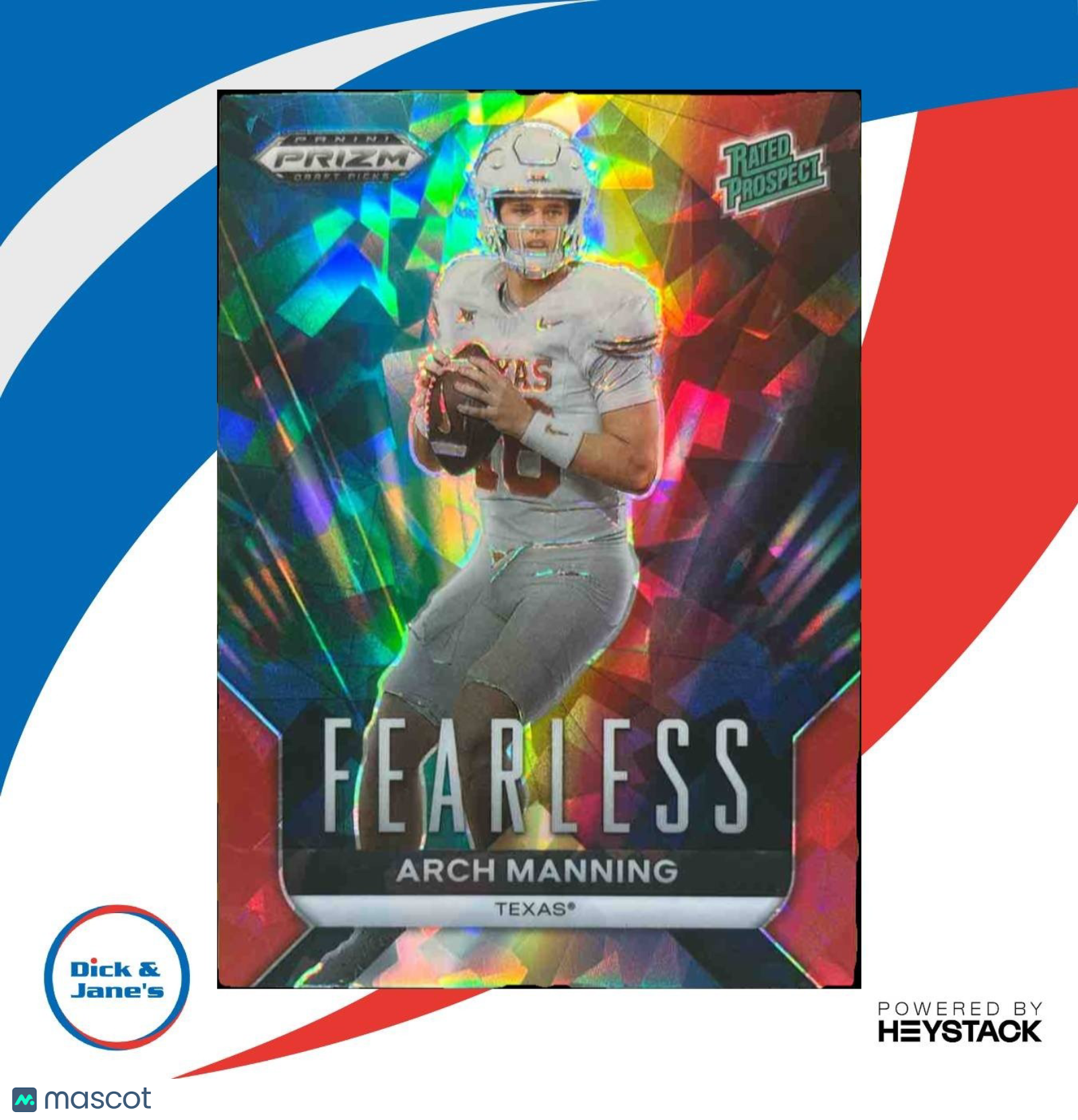 2024 Panini Prizm Draft Picks Arch Manning Fearless Red Ice RC Texas Longhorns - Sports Cards