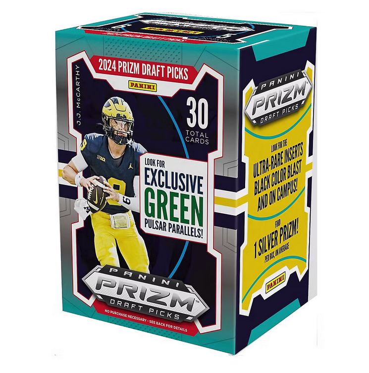 2024 Panini Prizm Draft Picks Football Blaster Box (Green Parallels) - NFL Blaster Box