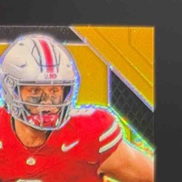 2024 Panini Prizm Draft Picks Jumbo Rookie Patch Autographs Gold Cade Stover /10 - Sports Cards