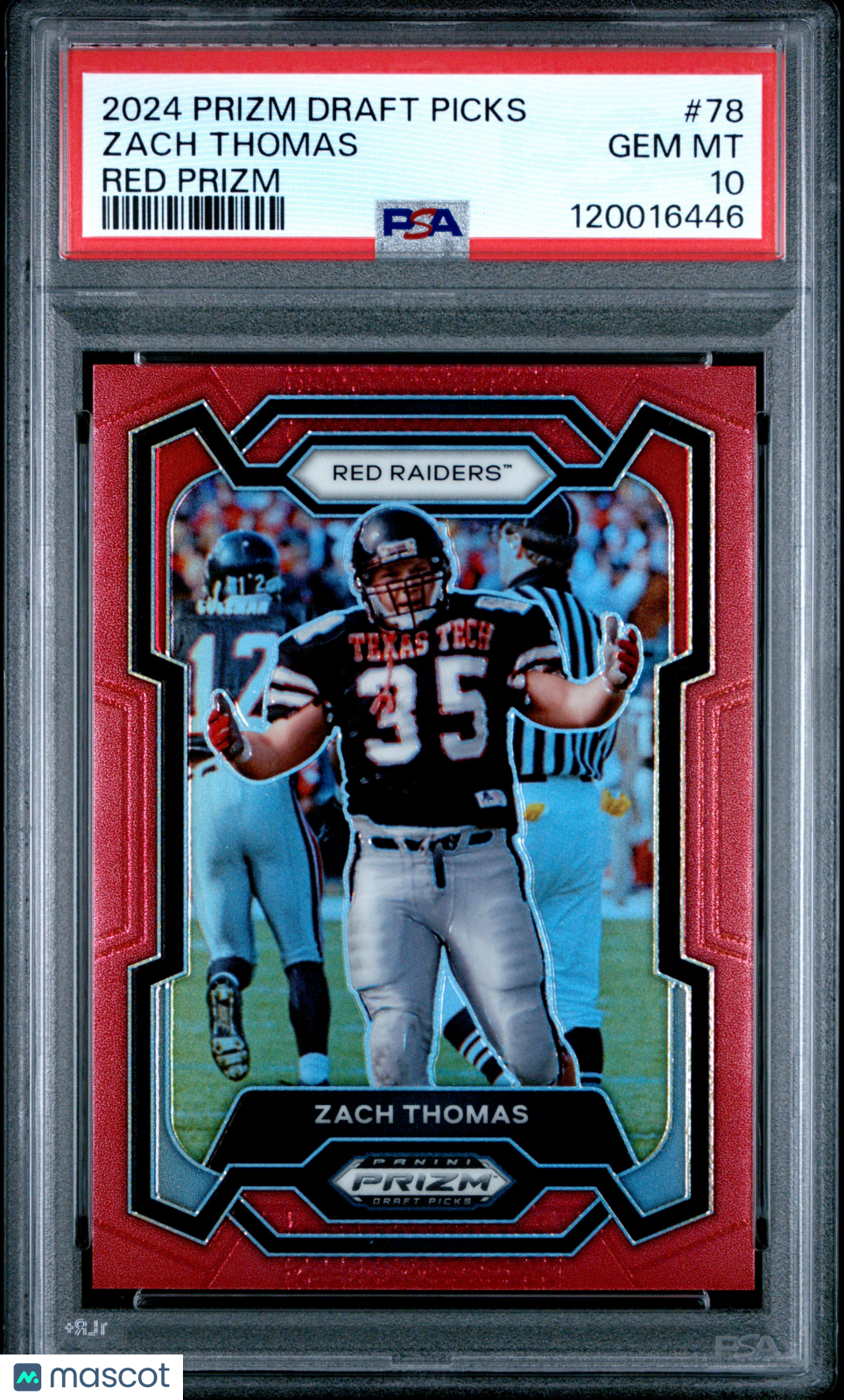 2024 Panini Prizm Draft Picks Zach Thomas Red #78 PSA 10 - Graded Sports Cards