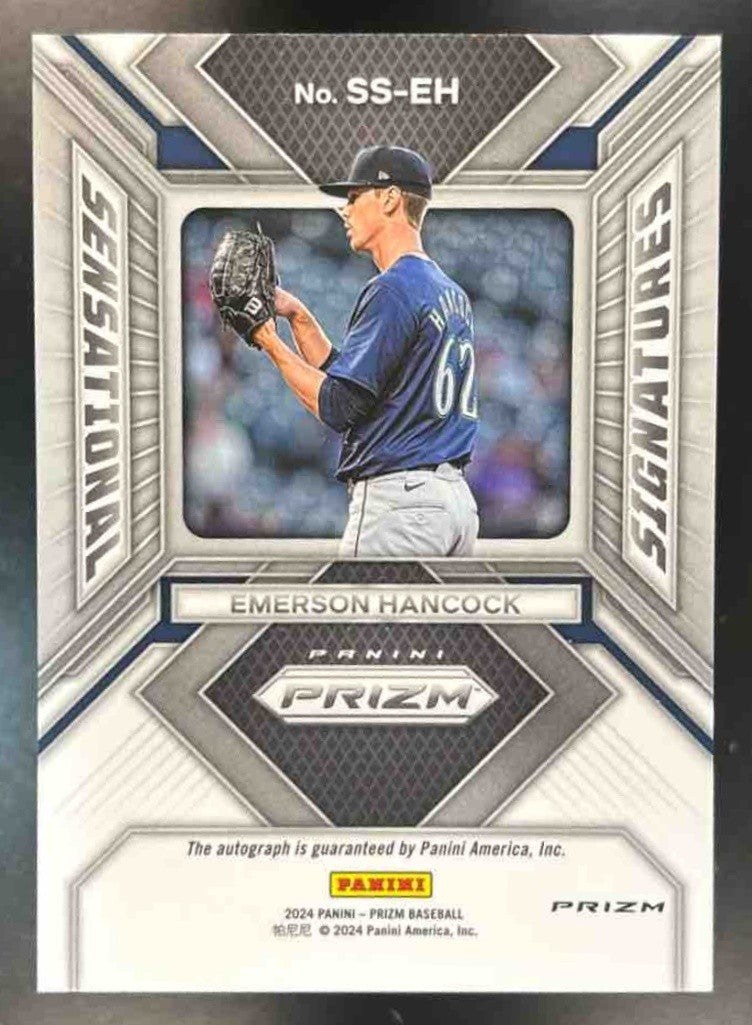 2024 Panini Prizm Emerson Hancock Sensational Signatures Green #SS-EH RC Auto - Sports Cards