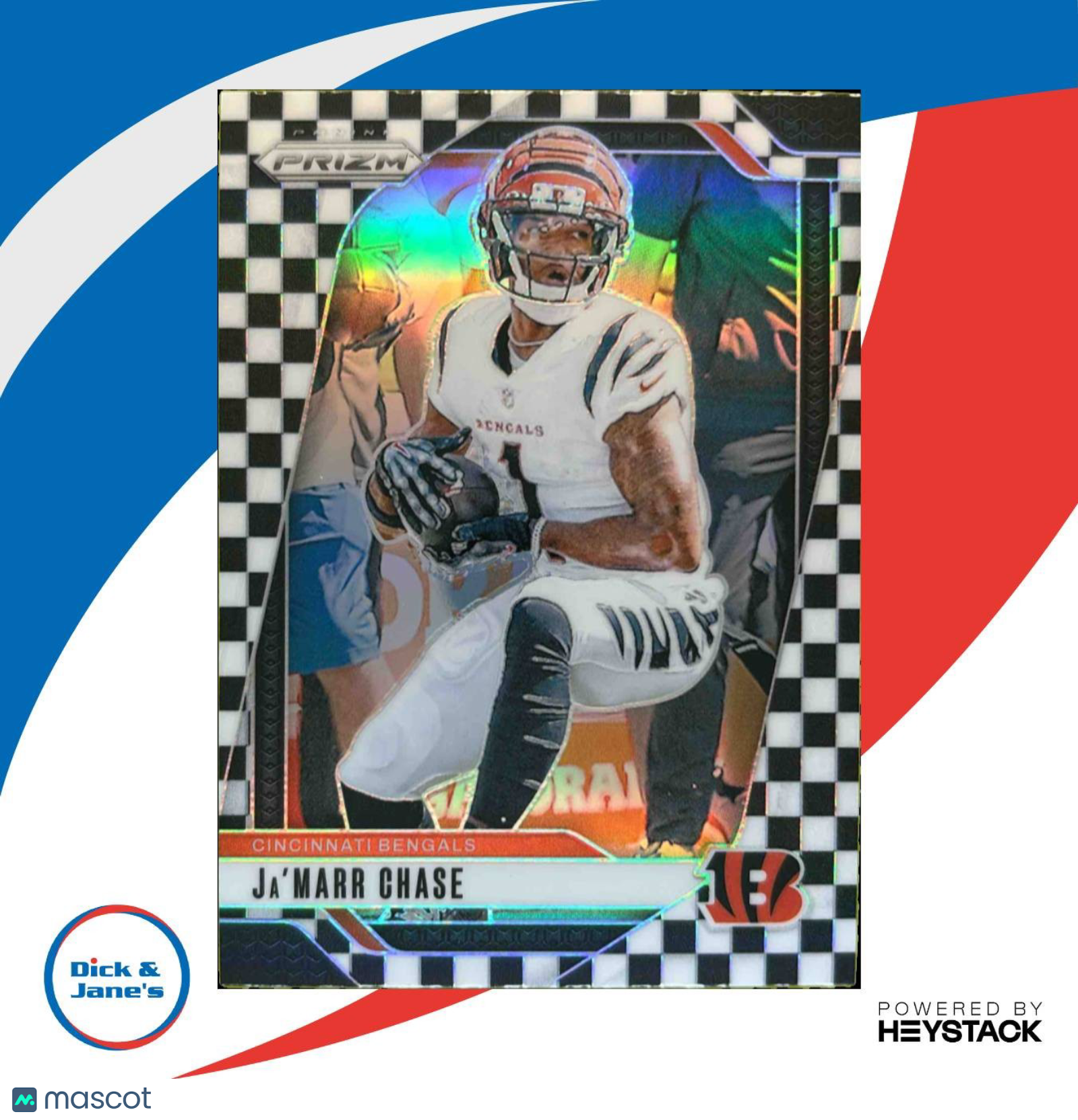 2024 Panini Prizm JaMarr Chase Black and White Checker #57 Cincinnati Bengals - Sports Cards