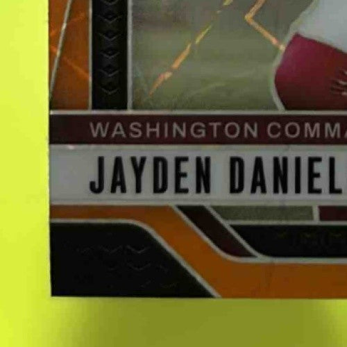2024 Panini Prizm Jayden Daniels Orange Lazer #347 RC Washington Commanders - Sports Cards