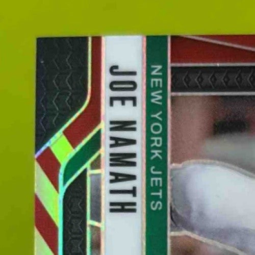 2024 Panini Prizm Joe Namath Red and Yellow 33/44 #228 New York Jets - Sports Cards