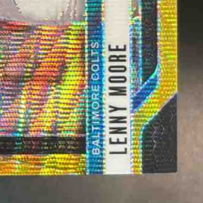 2024 Panini Prizm Lenny Moore Gold Shimmer 1/10 #296 BOOK END - Sports Cards