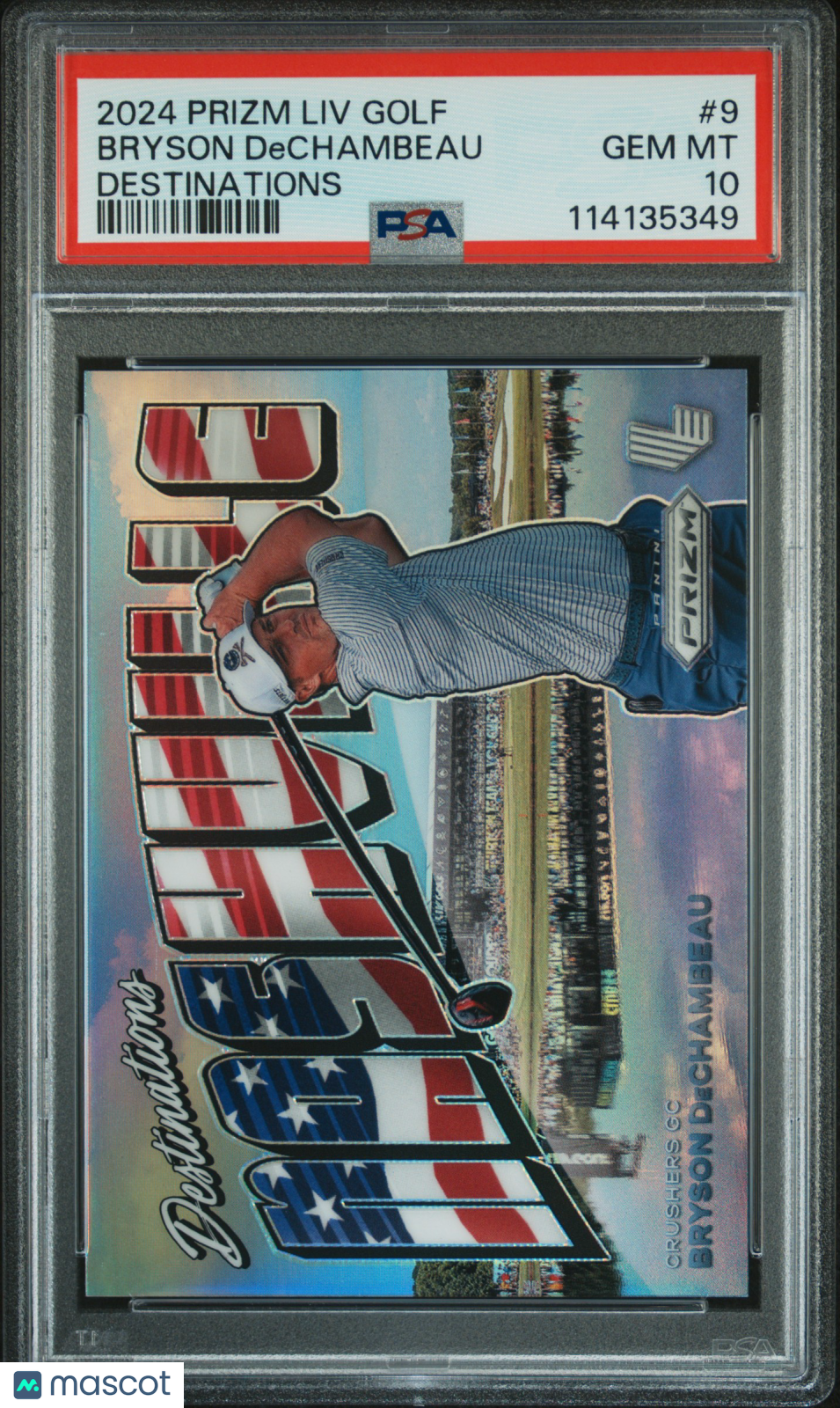 2024 Panini Prizm LIV Golf Destinations Bryson Dechambeau #9 PSA 10 - Graded Sports Cards