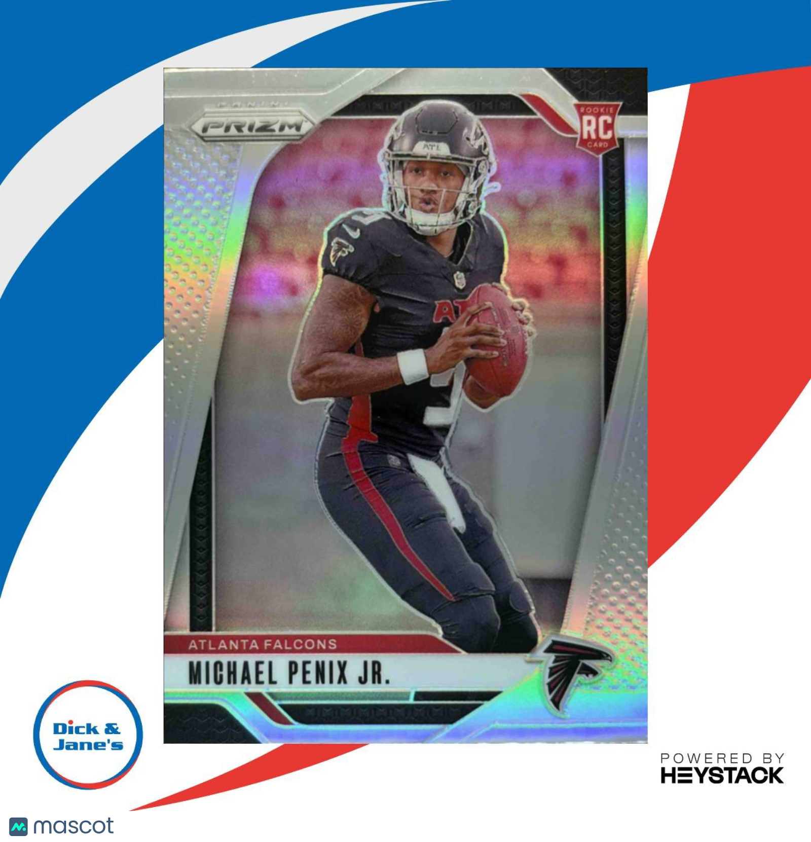 2024 Panini Prizm Michael Penix Jr. Silver HOLO #378 RC Atlanta Falcons - Sports Cards