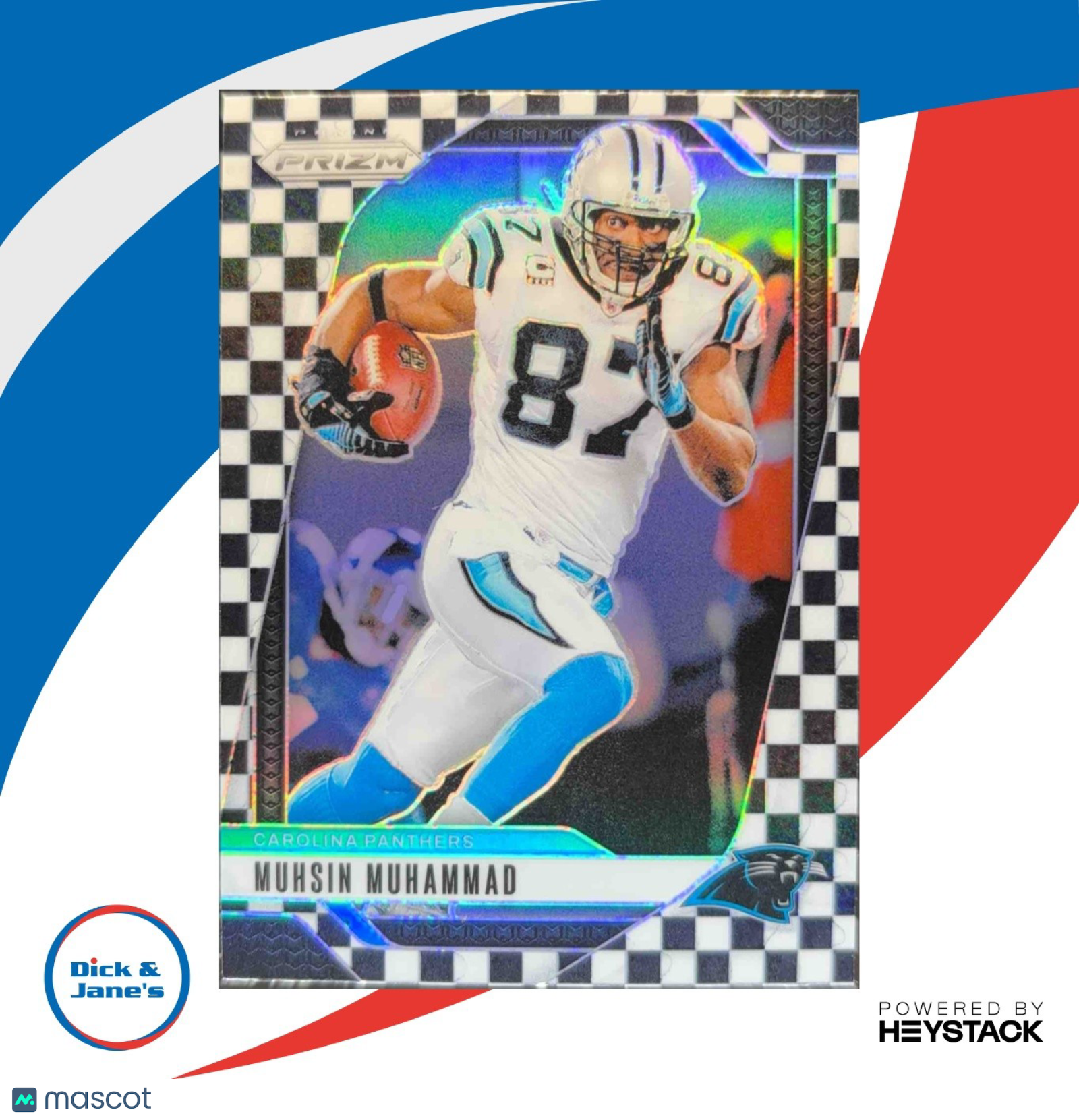 2024 Panini Prizm Muhsin Muhammad Black and White Checker #44 Carolina Panthers - Sports Cards