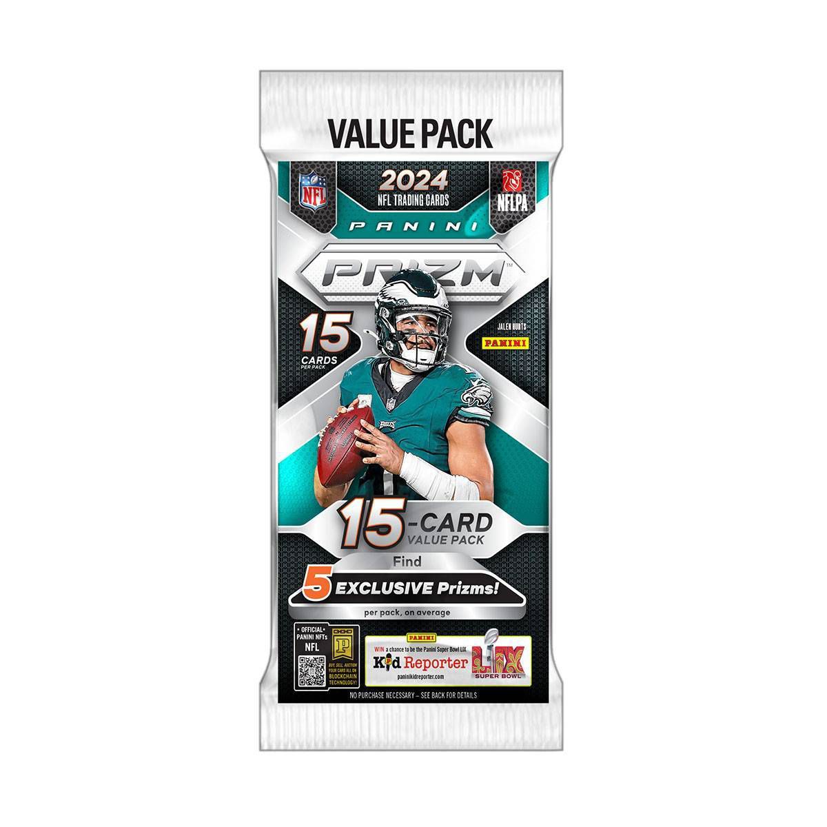 2024 Panini Prizm NFL Football Factory Sealed Fat Pack Cello 12 Pack Box (Red White & Blue Prizms) - NFL Packs