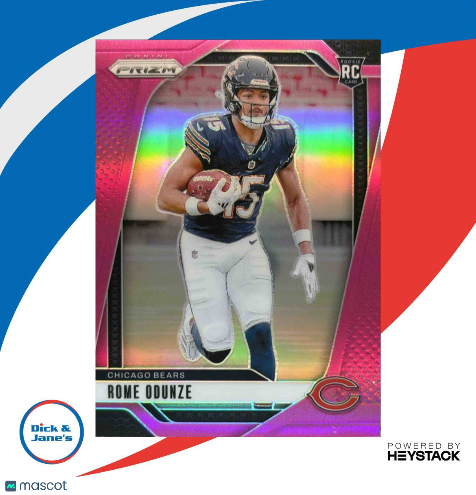 2024 Panini Prizm Rome Odunze Pink #385 RC Chicago Bears - Sports Cards