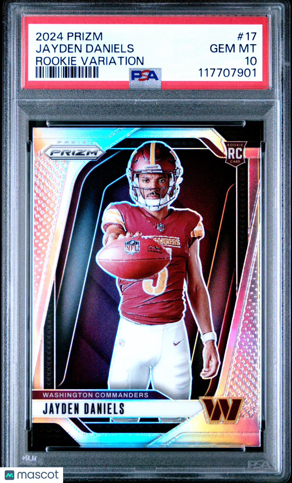 2024 Panini Prizm Rookie Variation Jayden Daniels #17 PSA 10 - Graded Sports Cards