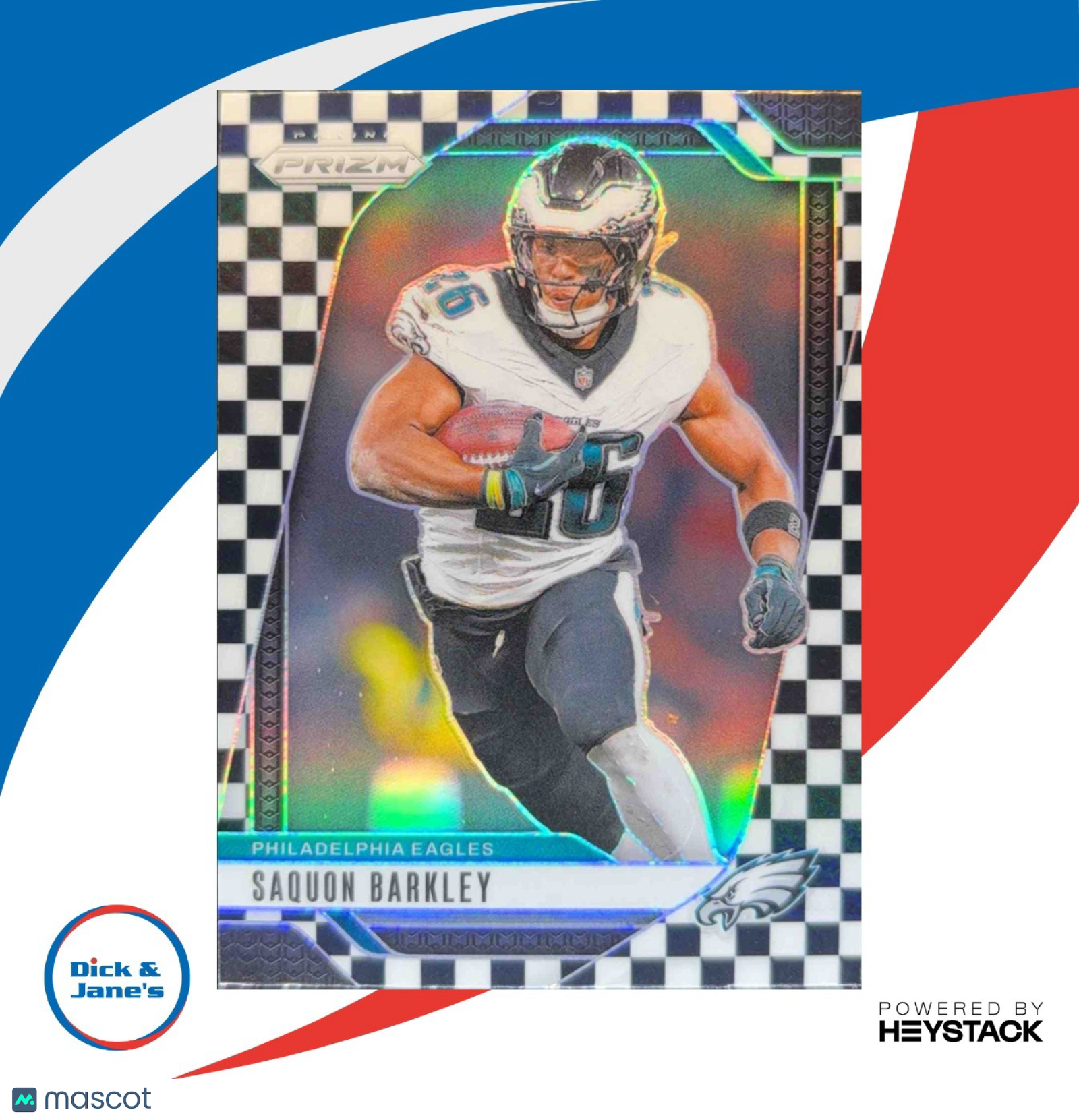 2024 Panini Prizm Saquon Barkley Black and White Checker Philadelphia Eagles - Sports Cards