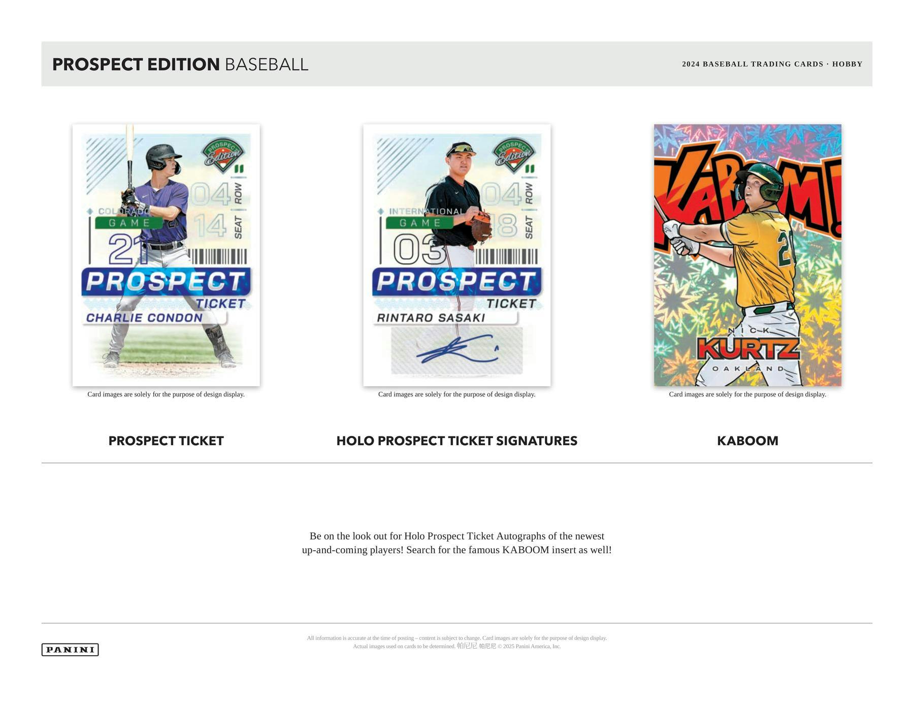 2024 Panini Prospect Edition Baseball Hobby Box (6 Autographs) - Collectible Trading Cards