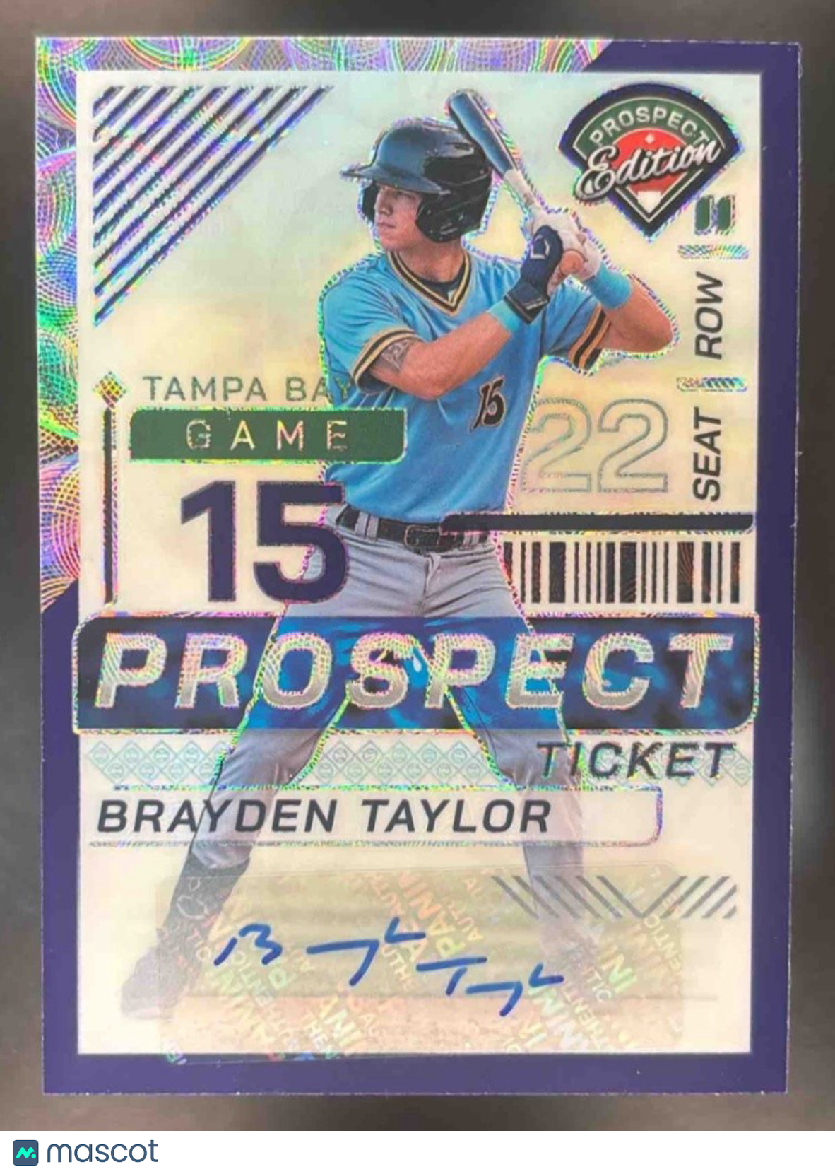 2024 Panini Prospect Edition Brayden Taylor Signature Purple Scope /49 #102 Auto - Sports Cards