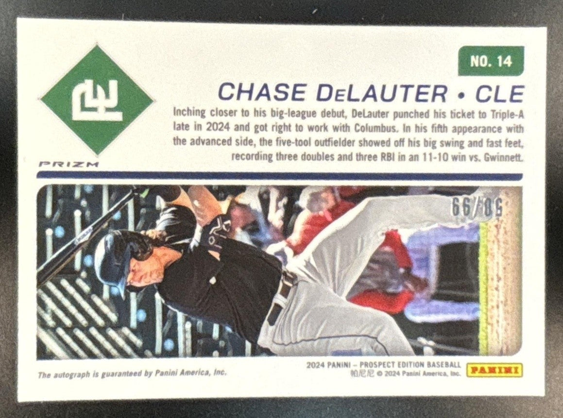 2024 Panini Prospect Edition Chase DeLauter Signatures Red Power /99 #14 Auto - Sports Cards