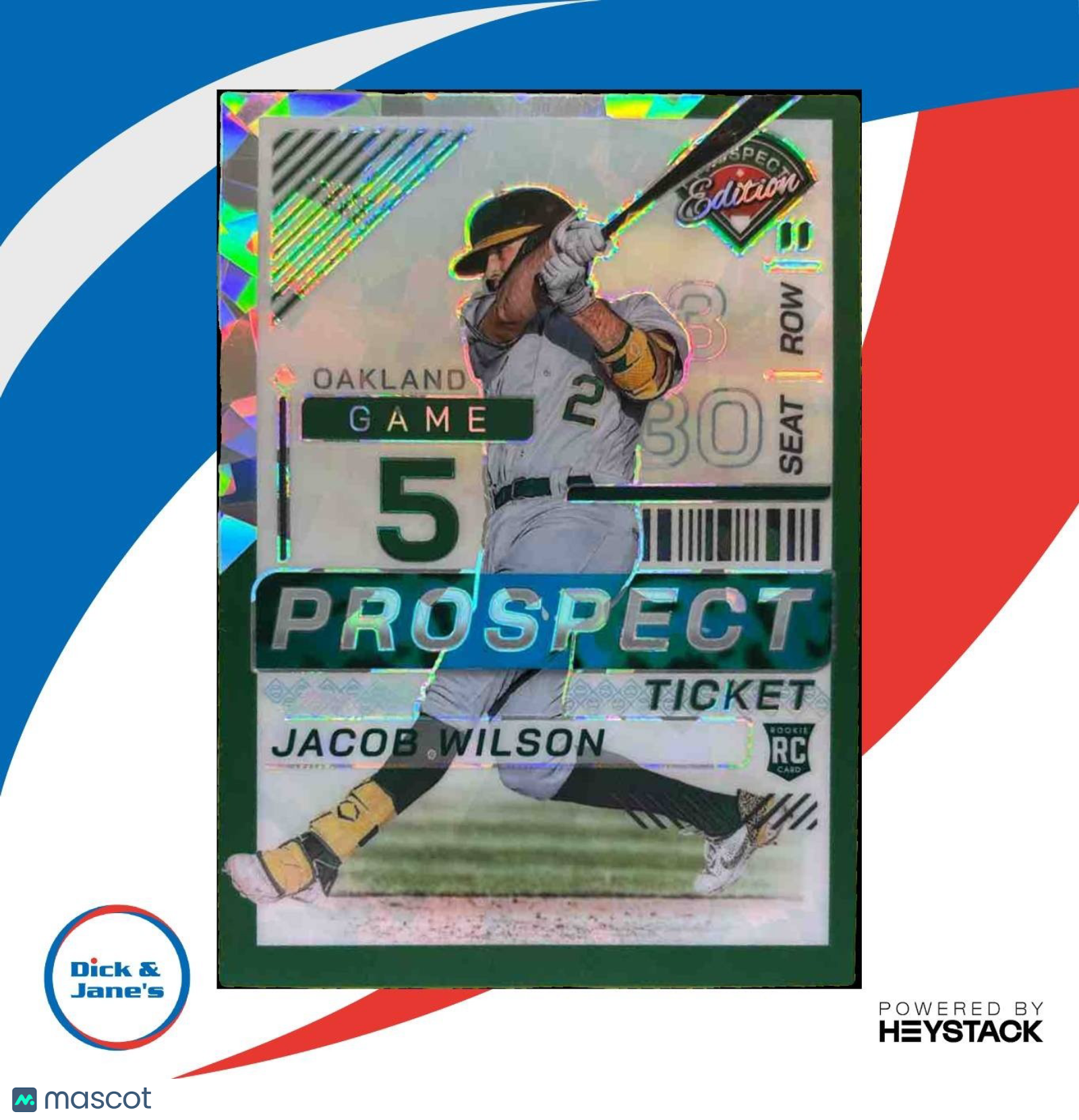 2024 Panini Prospect Edition Jacob Wilson Ticket /99 #166 Oakland Athletics - Sports Cards