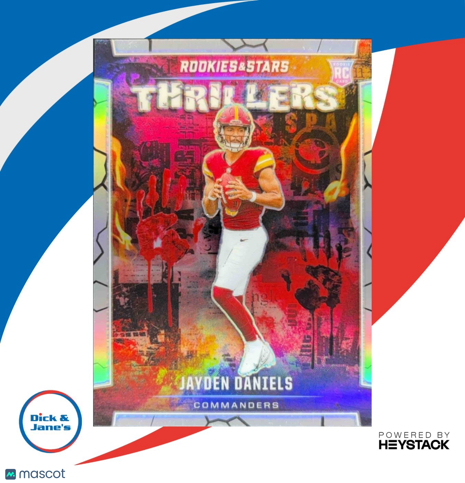 2024 Panini Rookies & Stars Jayden Daniels Thrillers Silver Commanders Rookie - Sports Cards