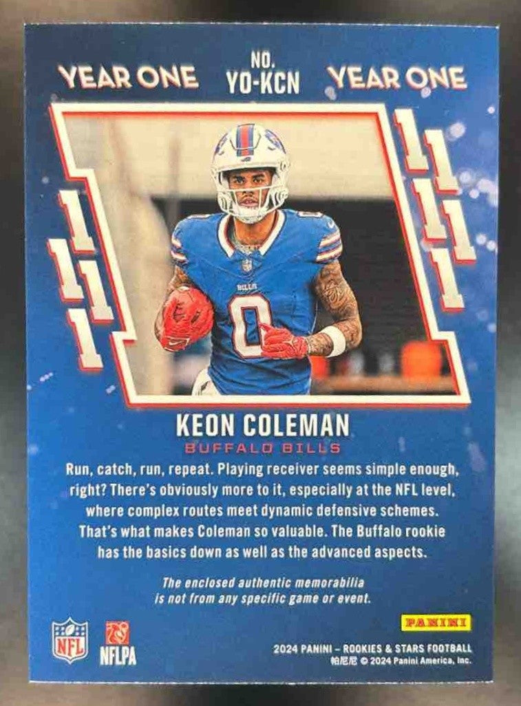 2024 Panini Rookies & Stars Keon Coleman Star Search /399 MEM RC Buffalo Bills - Sports Cards