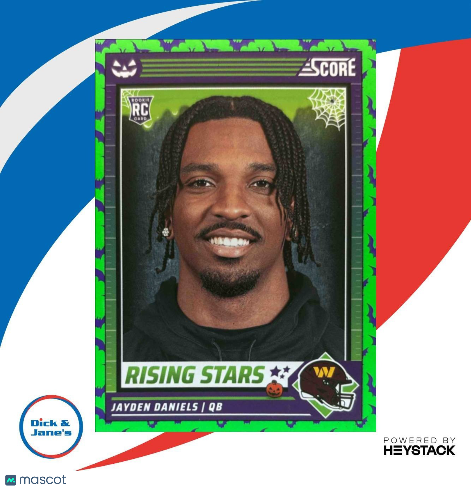 2024 Panini Score A Treat Jayden Daniels Green Bats #26 RC Washington Commanders - Sports Cards