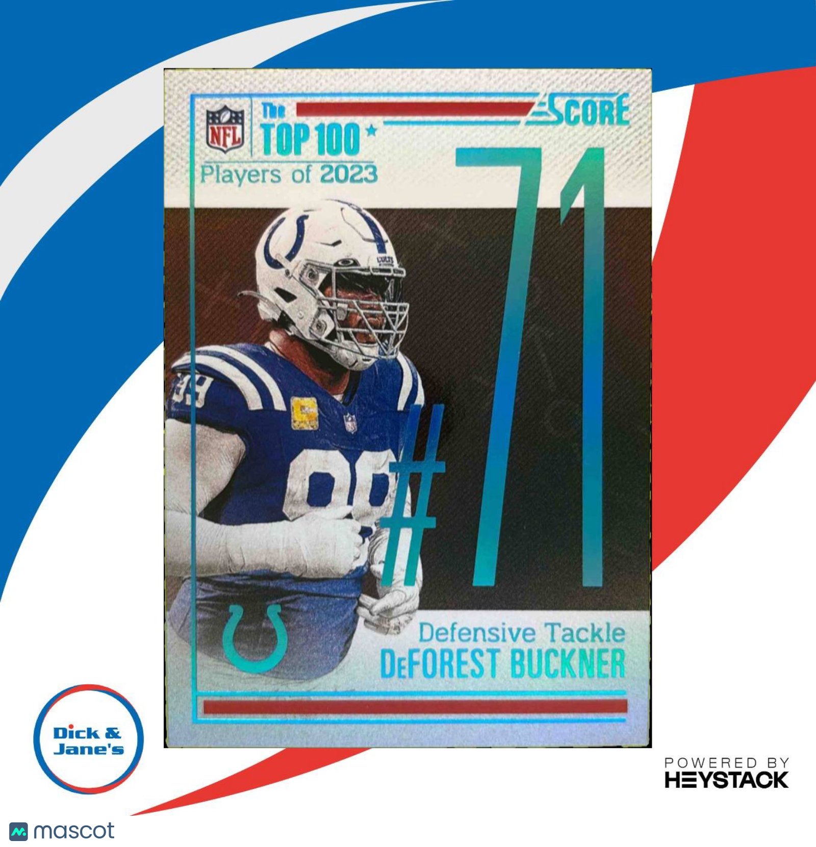 2024 Panini Score DeForest Buckner Top 100 #71 Indianapolis Colts - Sports Cards