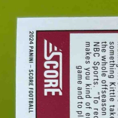 2024 Panini Score George Kittle Signatures Red Zone 20/20 #247 Auto 49ers - Sports Cards