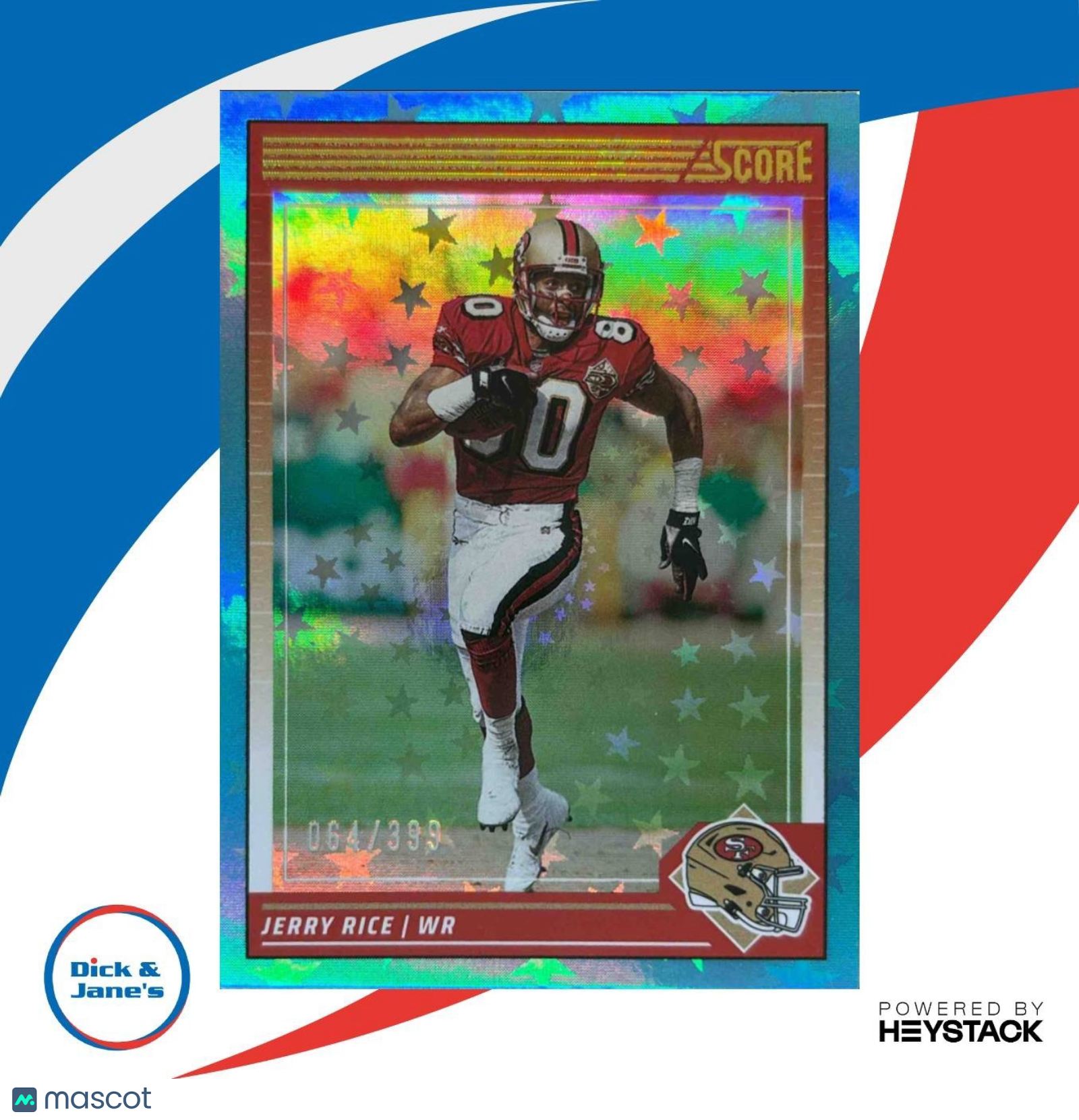 2024 Panini Score Jerry Rice Stars 64/399 #298 San Francisco 49ers - Sports Cards