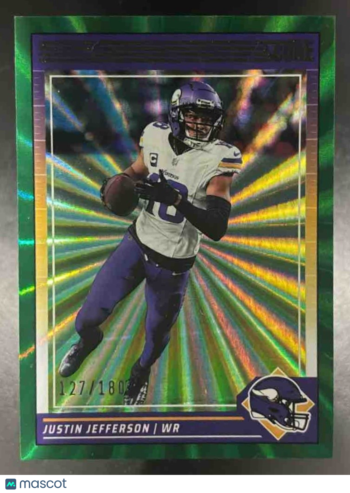 2024 Panini Score Justin Jefferson Spokes /180 #183 Minnesota Vikings - Sports Cards