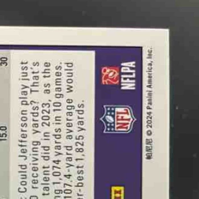 2024 Panini Score Justin Jefferson Spokes /180 #183 Minnesota Vikings - Sports Cards