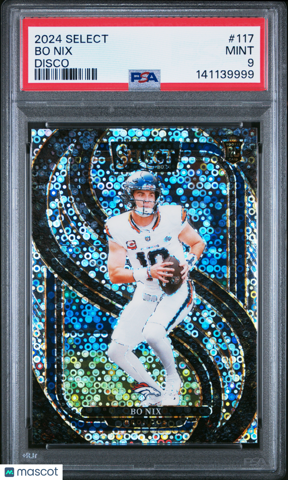 2024 Panini Select Bo Nix Disco Rookie #117 PSA 9 MINT Denver Broncos - Graded Sports Cards