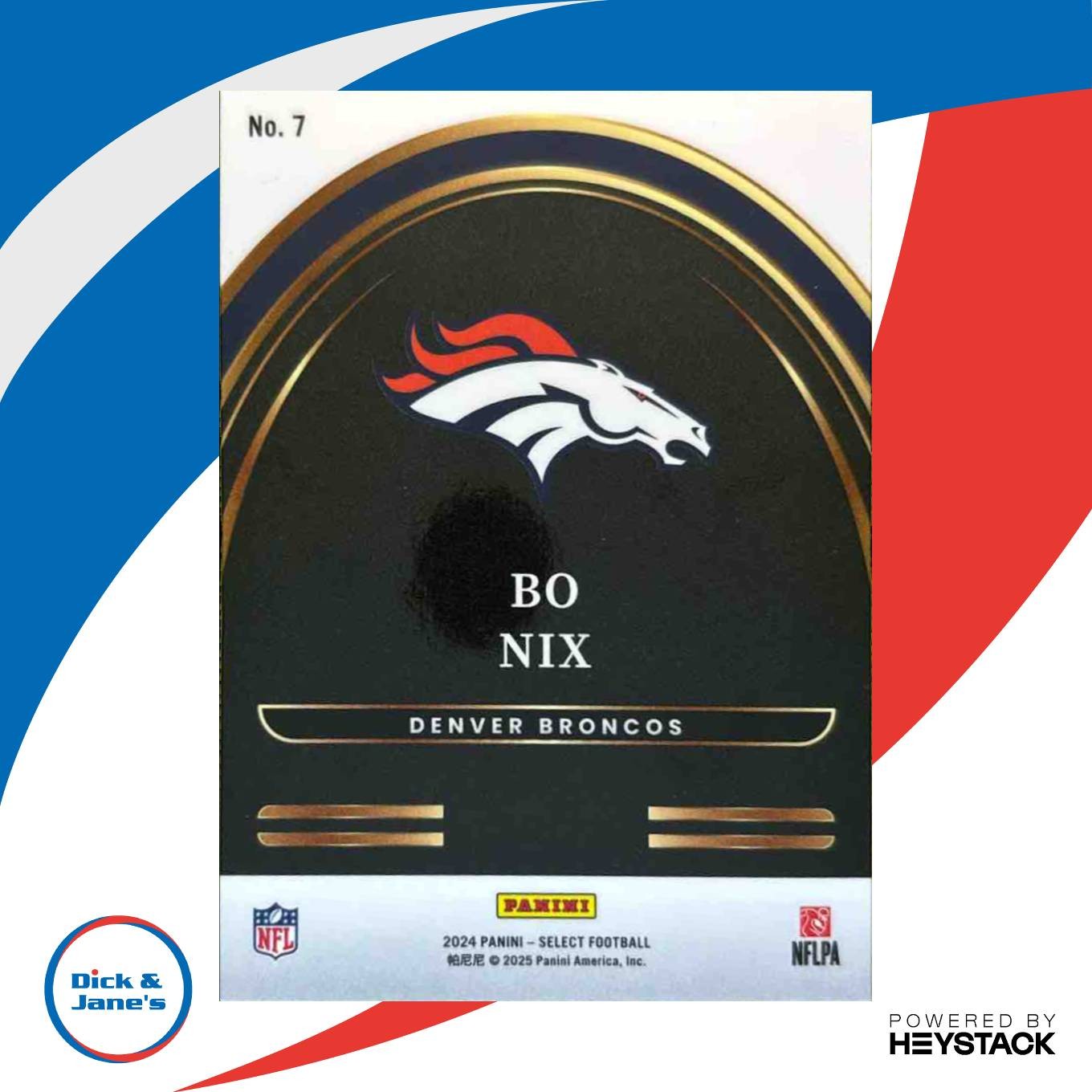 2024 Panini Select Bo Nix Future #7 RC Denver Broncos - Sports Cards