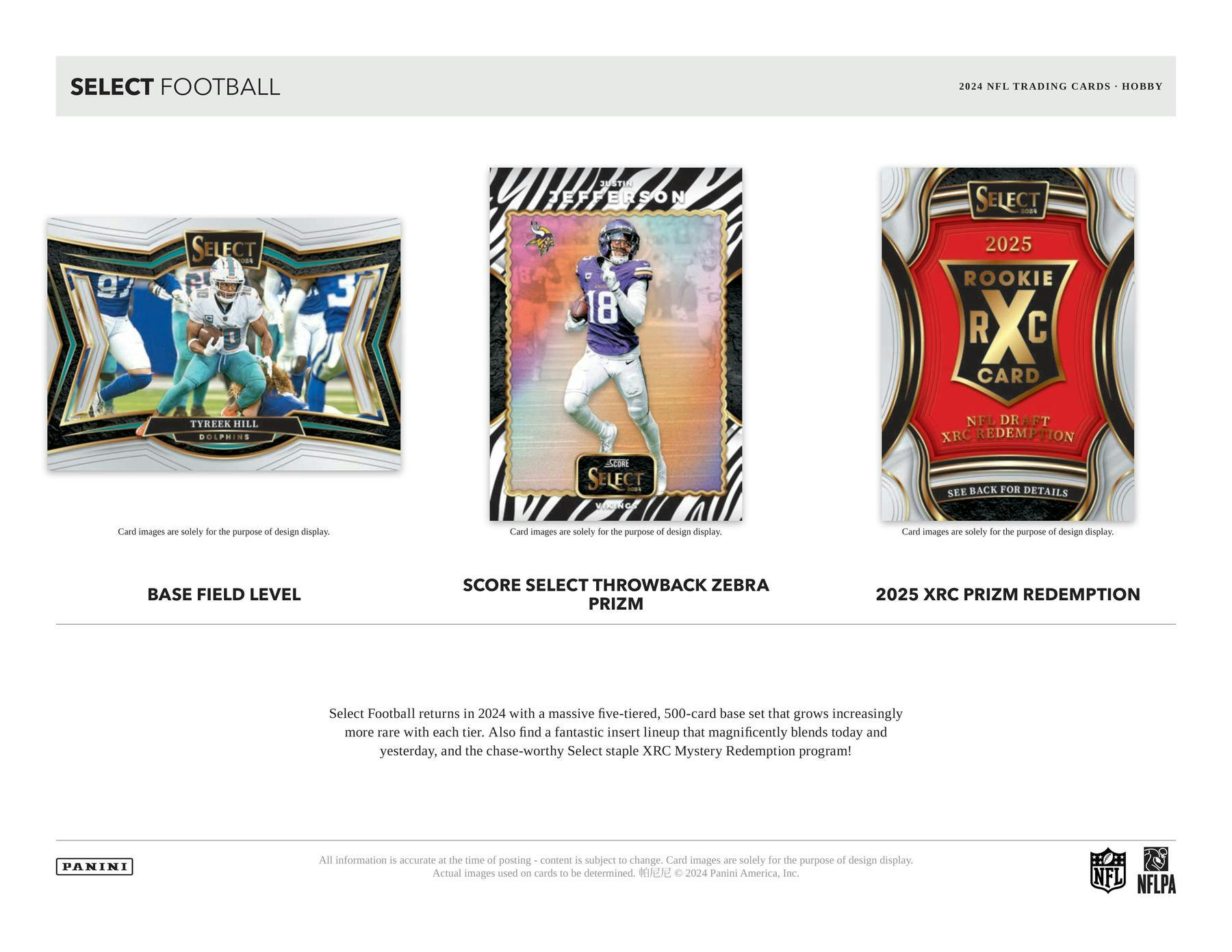 2024 Panini Select Football Hobby Box (2 Autos / 1 Mem) - NFL Hobby Box