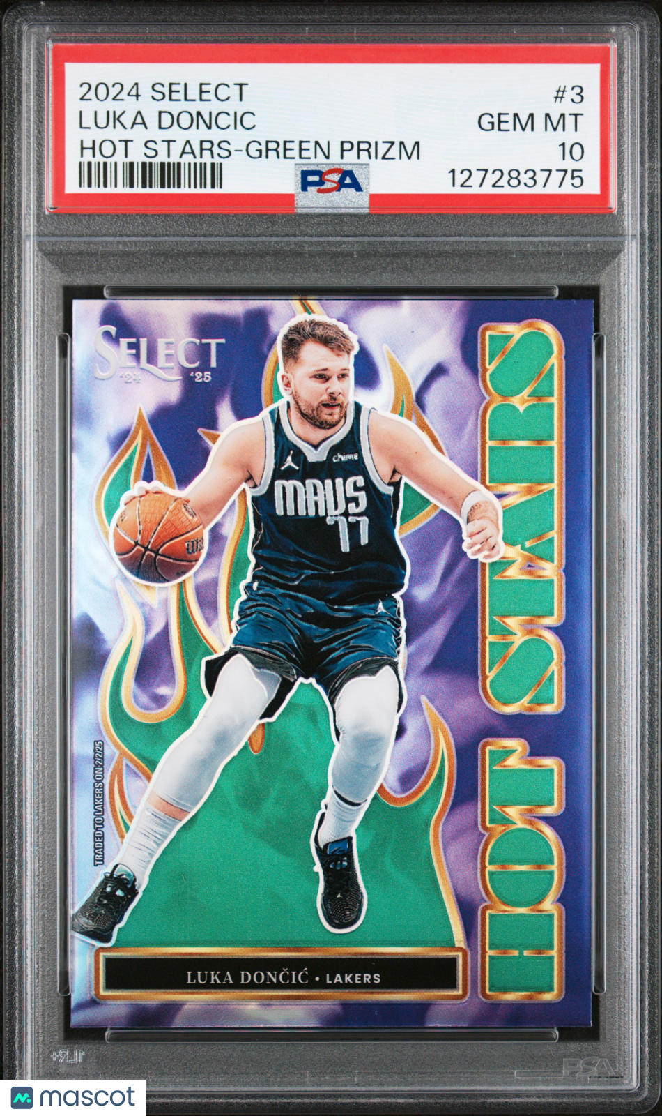 2024 Panini Select Hot Stars Luka Doncic Green Prizm #3 PSA 10 - Graded Sports Cards