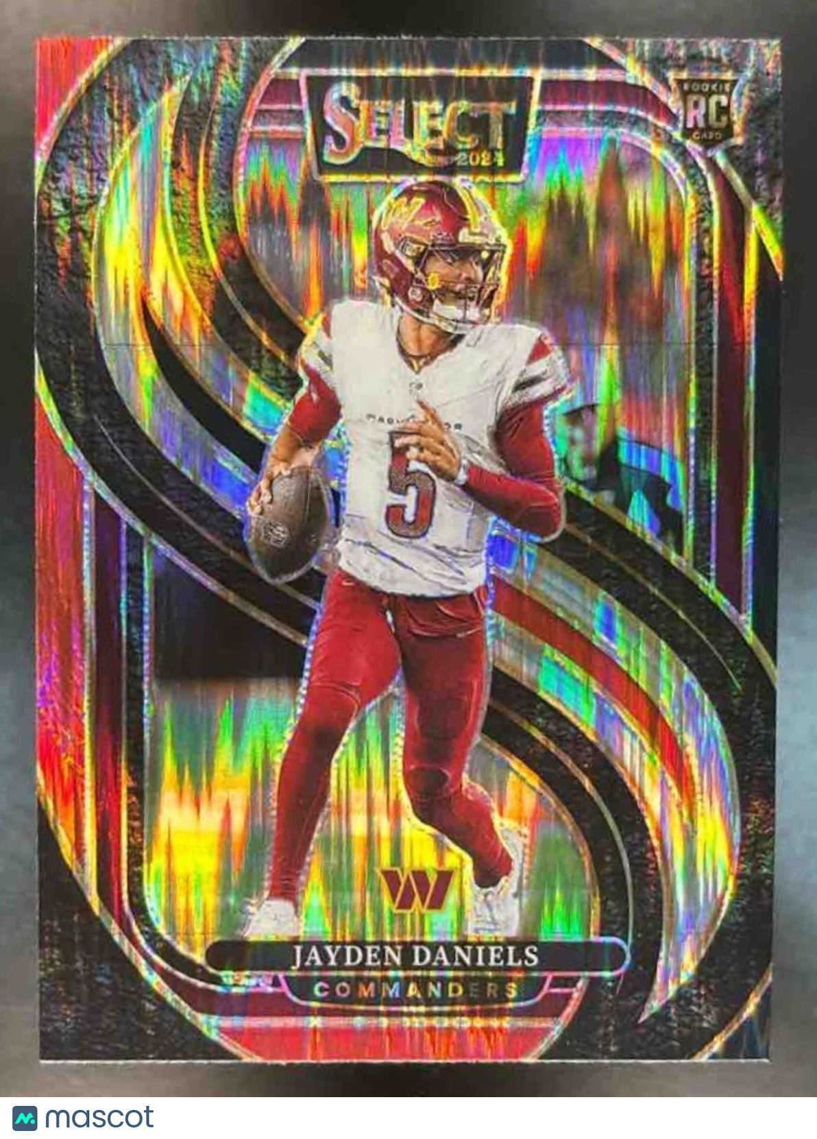 2024 Panini Select Jayden Daniels Black and Red Shock #112 RC Commanders - Sports Cards