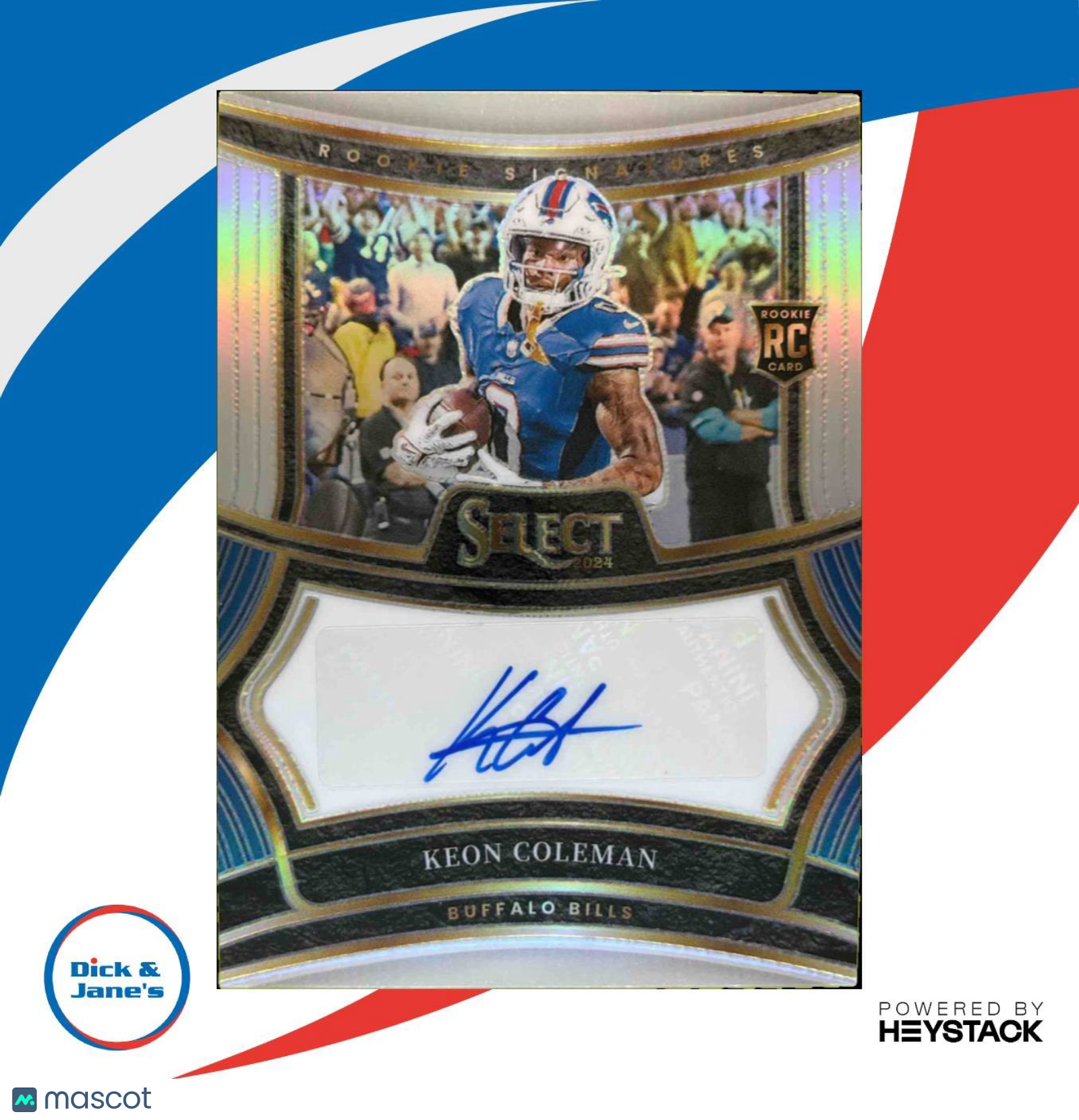 2024 Panini Select Keon Coleman Rookie Signatures 297/399 RC Auto Buffalo Bills - Sports Cards