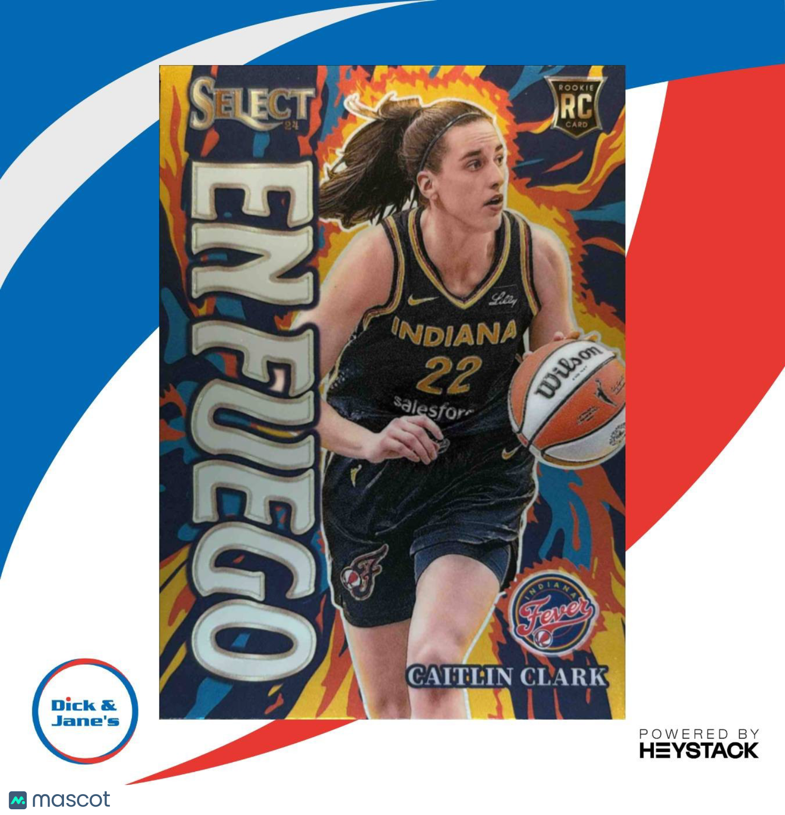 2024 Panini Select WNBA Caitlin Clark En Fuego #14 RC Indiana Fever - Sports Cards