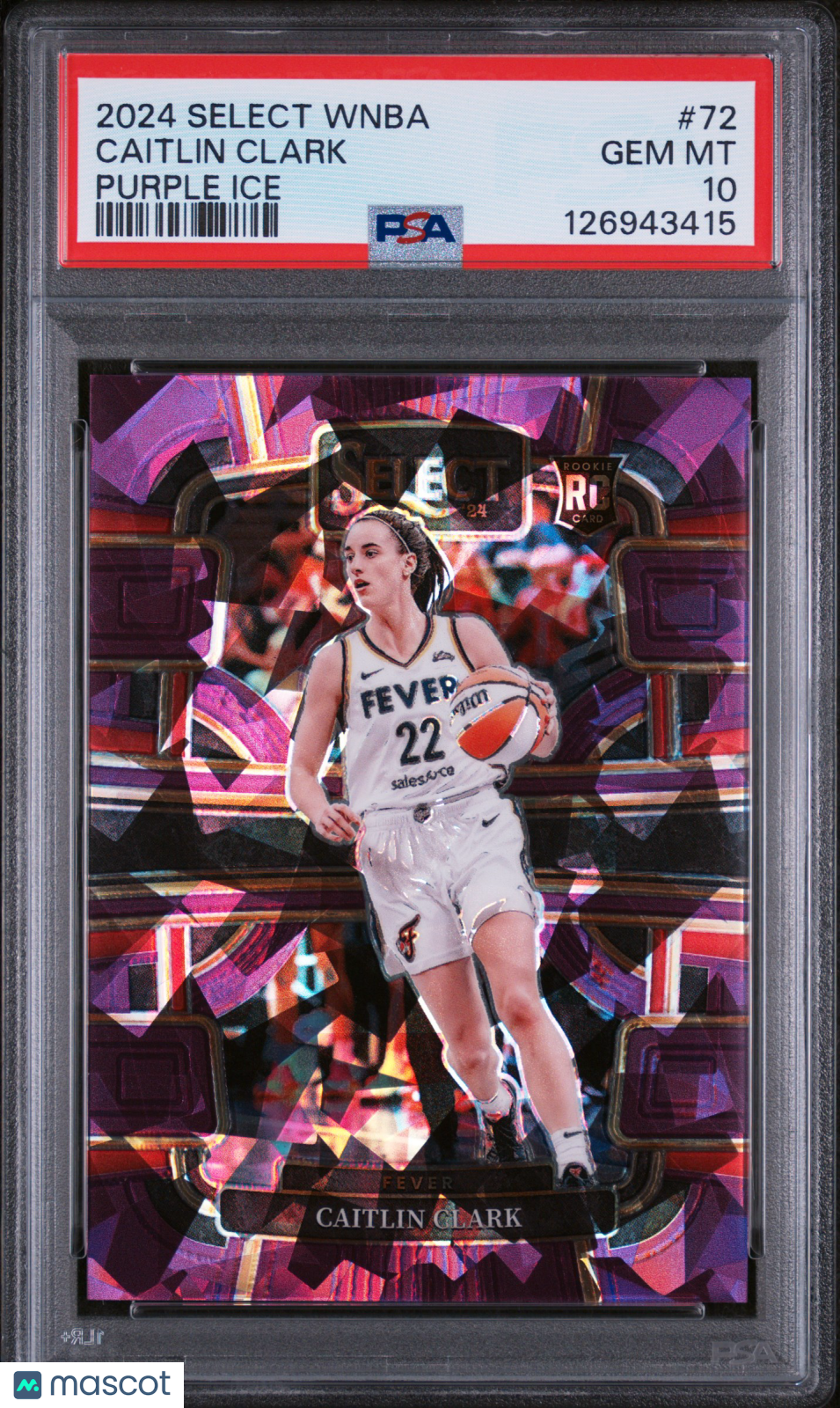 2024 Panini Select WNBA Caitlin Clark Purple Ice Rookie 005/149 #72 PSA 10 GEM - Graded Sports Cards